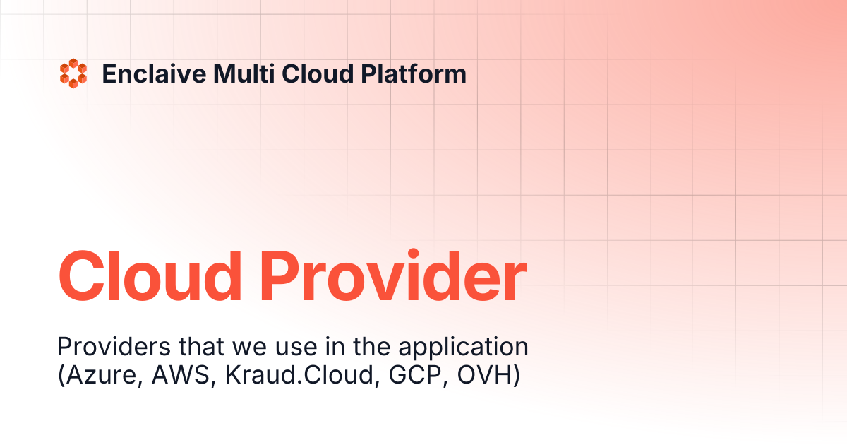 Cloud Provider | Enclaive Multi Cloud Platform