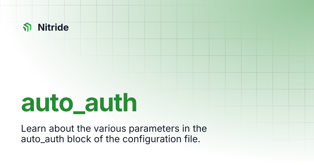 auto_auth | Nitride